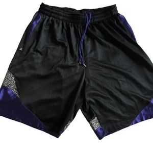 Jordan Retro Grape Elephant Nike Basketball Shorts Royal Black XXL